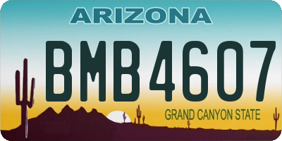 AZ license plate BMB4607