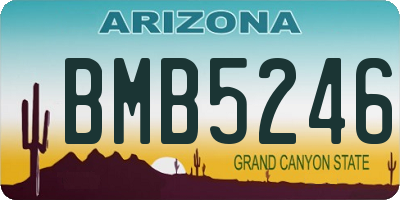 AZ license plate BMB5246