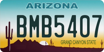 AZ license plate BMB5407