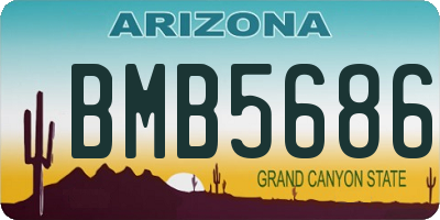 AZ license plate BMB5686