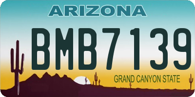 AZ license plate BMB7139