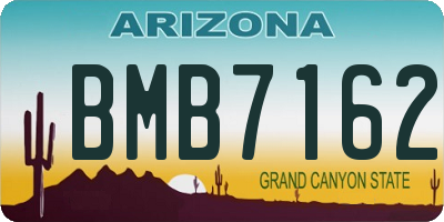AZ license plate BMB7162