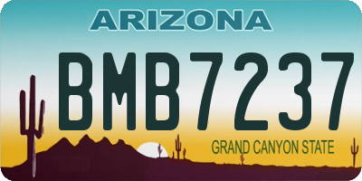 AZ license plate BMB7237