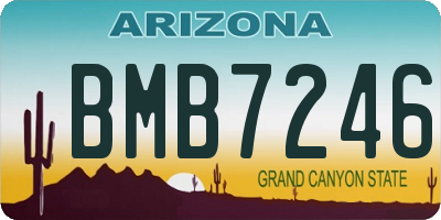 AZ license plate BMB7246