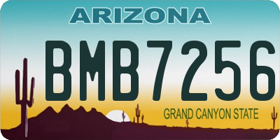 AZ license plate BMB7256