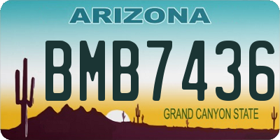 AZ license plate BMB7436