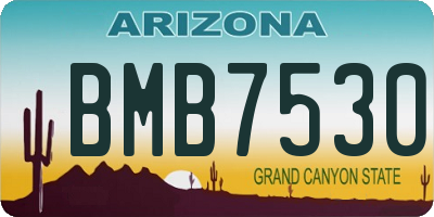 AZ license plate BMB7530