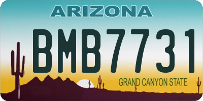 AZ license plate BMB7731