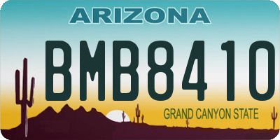 AZ license plate BMB8410