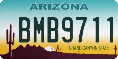 AZ license plate BMB9711