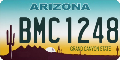 AZ license plate BMC1248