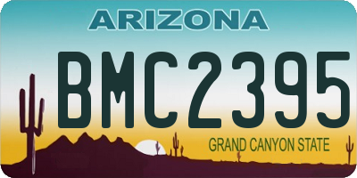 AZ license plate BMC2395