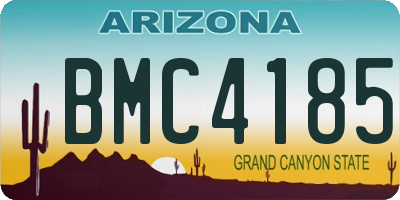 AZ license plate BMC4185