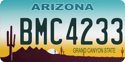 AZ license plate BMC4233