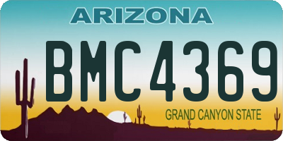 AZ license plate BMC4369