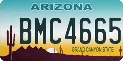 AZ license plate BMC4665