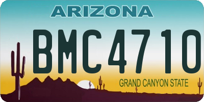 AZ license plate BMC4710