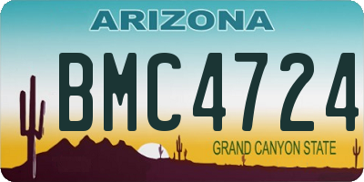 AZ license plate BMC4724