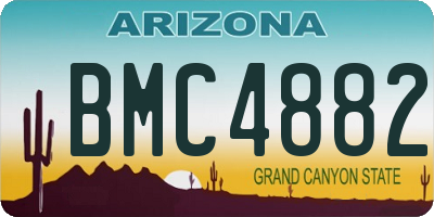 AZ license plate BMC4882