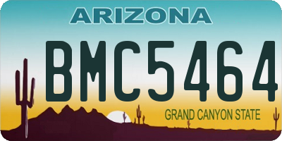 AZ license plate BMC5464