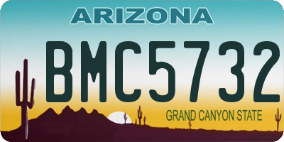 AZ license plate BMC5732