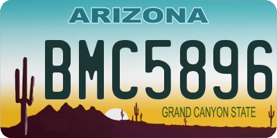 AZ license plate BMC5896