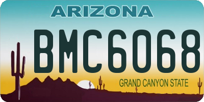AZ license plate BMC6068