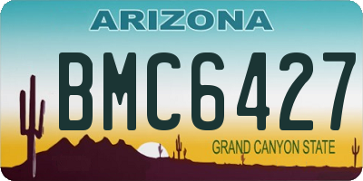 AZ license plate BMC6427
