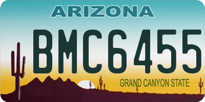 AZ license plate BMC6455