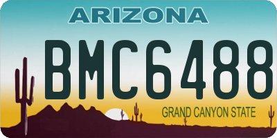 AZ license plate BMC6488