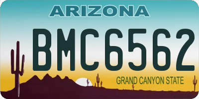 AZ license plate BMC6562