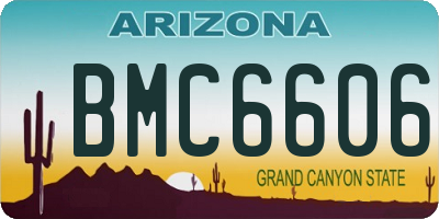 AZ license plate BMC6606