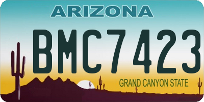 AZ license plate BMC7423