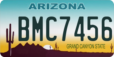 AZ license plate BMC7456