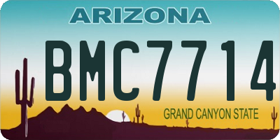 AZ license plate BMC7714