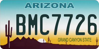 AZ license plate BMC7726