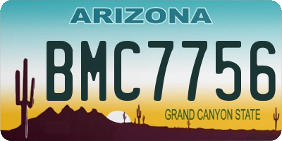 AZ license plate BMC7756