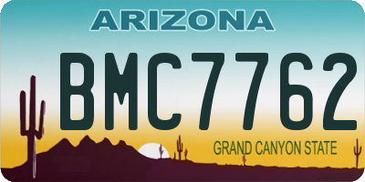 AZ license plate BMC7762