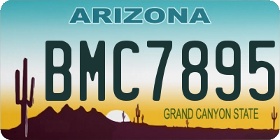 AZ license plate BMC7895