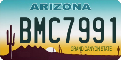 AZ license plate BMC7991
