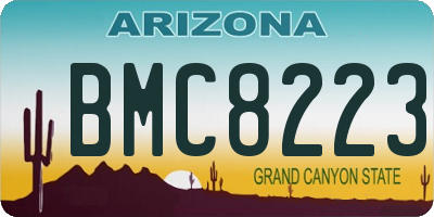 AZ license plate BMC8223
