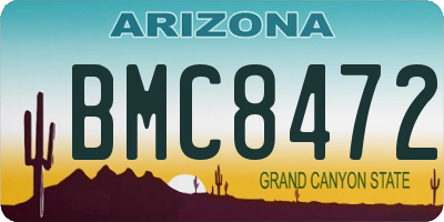AZ license plate BMC8472