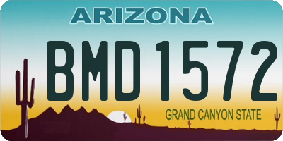 AZ license plate BMD1572