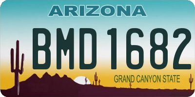 AZ license plate BMD1682
