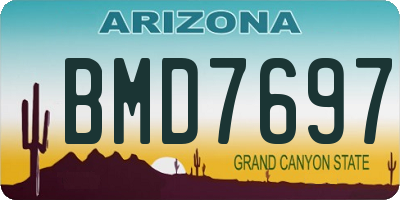 AZ license plate BMD7697