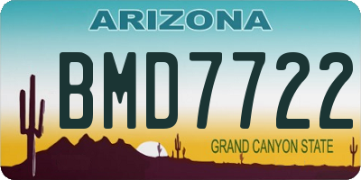 AZ license plate BMD7722