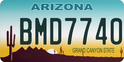 AZ license plate BMD7740