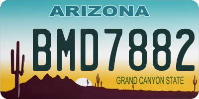 AZ license plate BMD7882