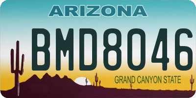 AZ license plate BMD8046