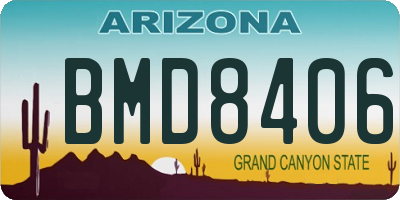 AZ license plate BMD8406
